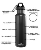 21 oz Thermal Double Insulated Vacuum Sealed Sports Bottle