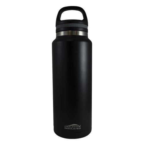 Aquatix Insulated Beer Growler Black Bottle Guzzler Double Wall Insulation 38 Ounce and 64 ounce available
