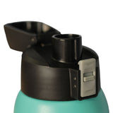 Turquoise 32oz Powder Coated Thermal Double Insulated Vacuum Sealed Sports Bottle Flip Top