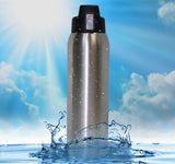 Pure Stainless Steel 32 oz Thermal Double Insulated Vacuum Sealed Sports Bottle Flip Top