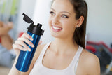 Blue 21 oz Thermal Double Insulated Vacuum Sealed Sports Bottle Flip Top