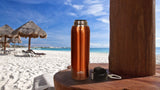 Burnt Orange 32 oz Thermal Double Insulated Vacuum Sealed Sports Bottle Flip Top