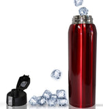 Crimson Red 21 oz Thermal Double Insulated Vacuum Sealed Sports Bottle Flip Top